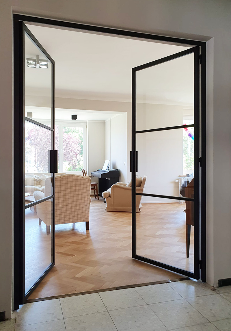 triatlon Grijpen Bewonderenswaardig Atelier FAIRE Bergeronettes - Dubbele deur met fijn stalen frame